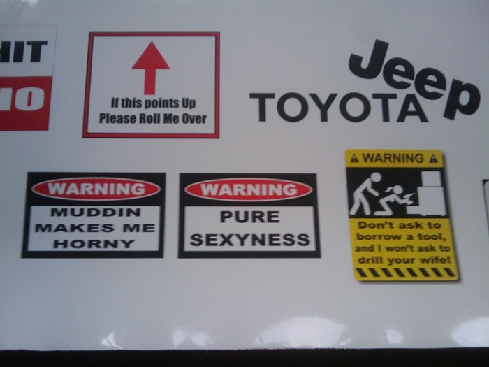 Bumper stickers jeep wrangler