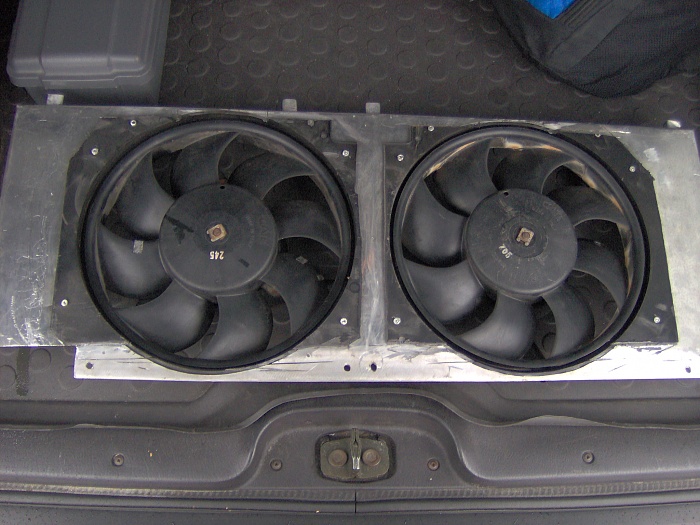 Jeep cherokee dual electric cooling fan