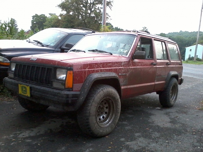 Jeep cherokee xj stock tire size #5