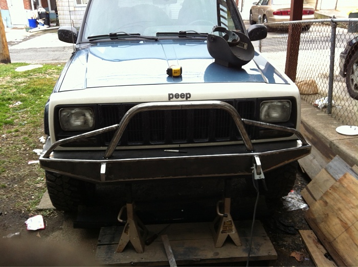 Homemade front jeep bumper