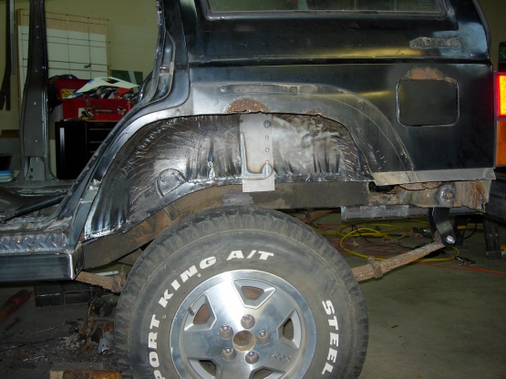 Jeep xj rear fender cutting #1