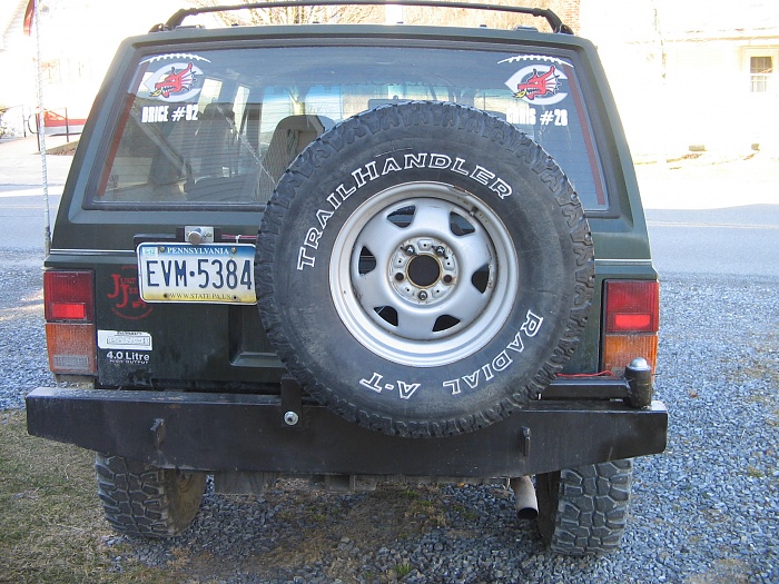 Jeep cherokee rear tire carrier build