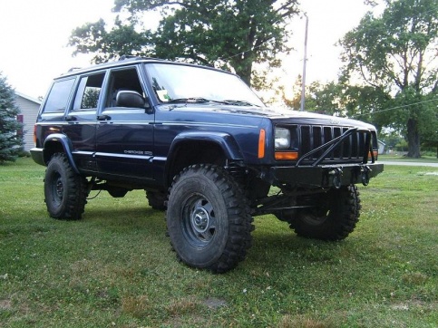 1998 jeep cherokee sport lifted. picture of my jeep on 34x9.5#39;s