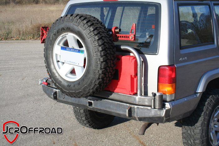 Jeep cherokee rear tire carrier bumper #4