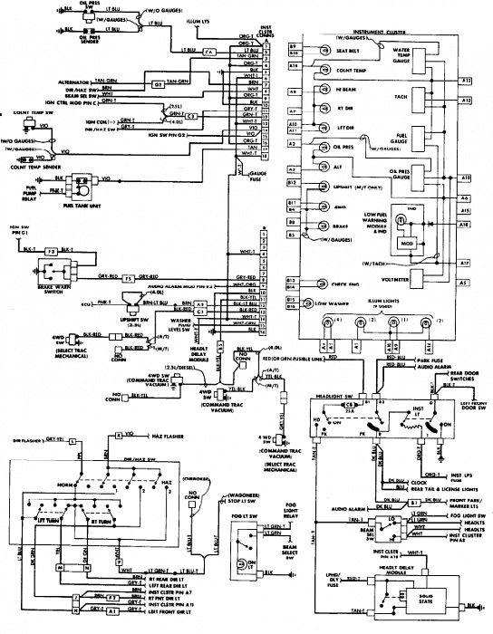 1987 1988 Jeep Wrangler YJ Electrical Service Manual Diagrams