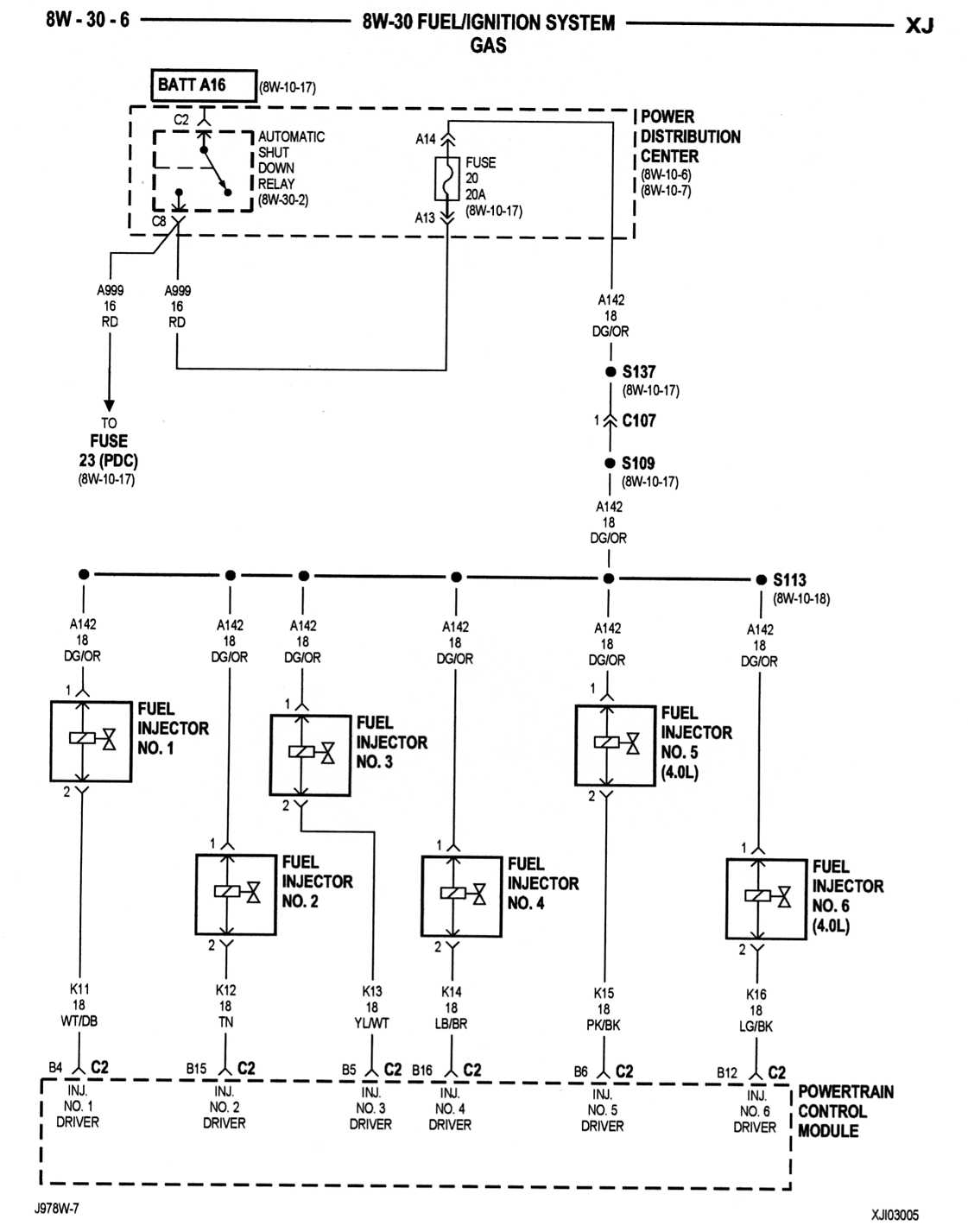 89 jeep yj wiring diagram 4 2 injection  | 1121 x 1427