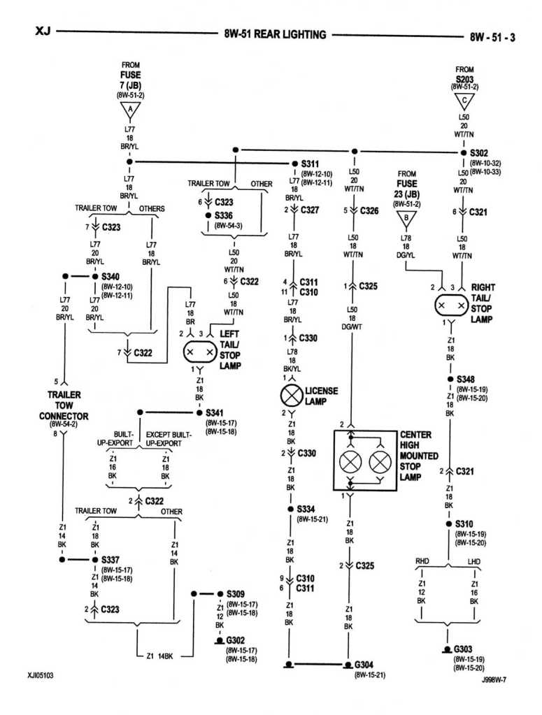 Rear brake and tail light out. - Jeep Cherokee Forum 93 Jeep Wrangler Wiring Diagram Jeep Cherokee Forum