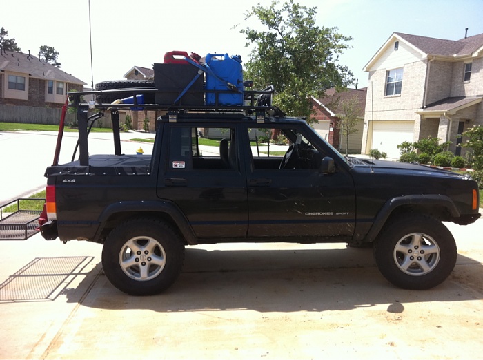 Full size rack on chopped xj with ladder....-image-942793040.jpg