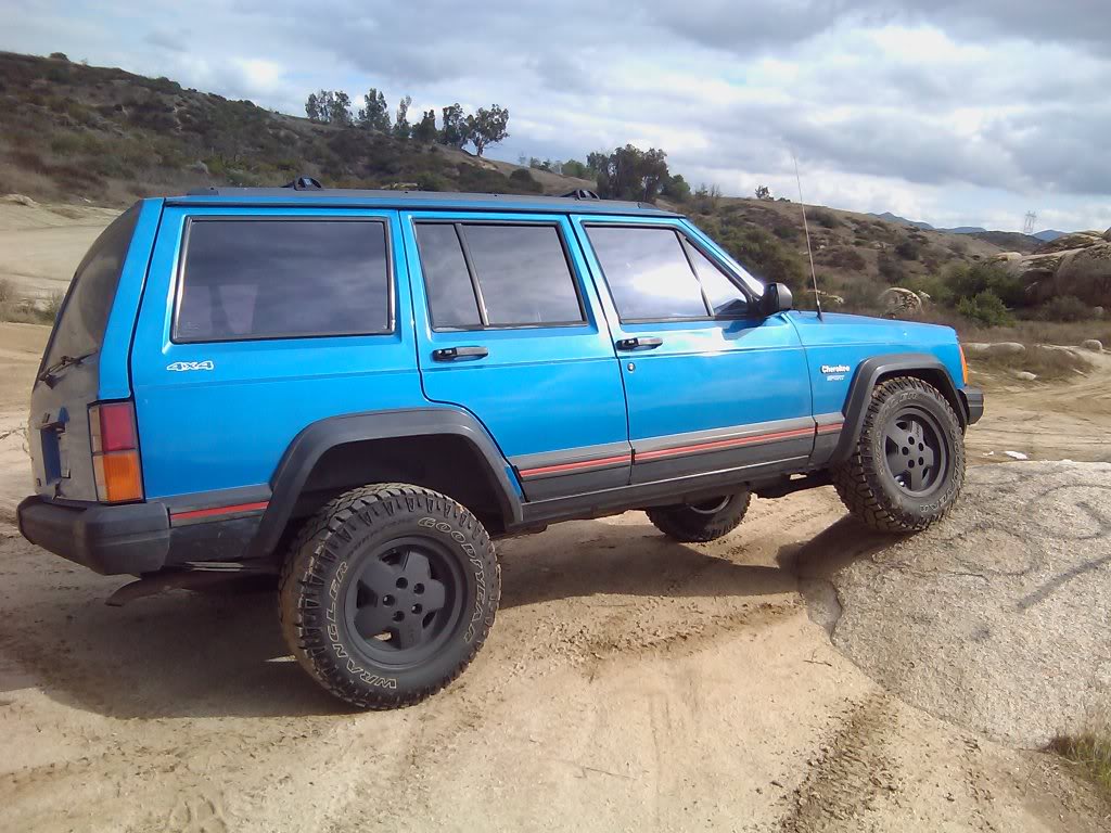 93 Blue Socal First XJ going to be long project Jeep