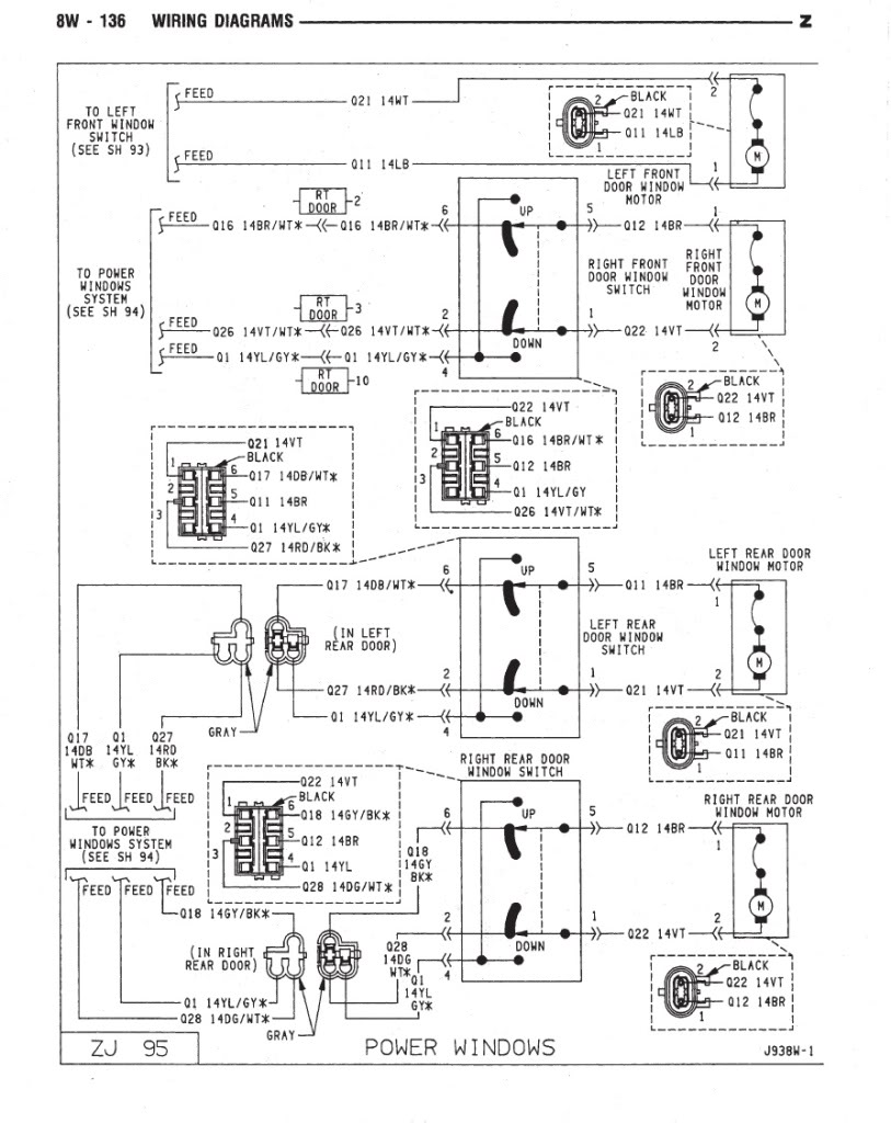 window switch - wiring diagram or info - Jeep Cherokee Forum  2003 Jeep Grand Cherokee Nns Wiring Diagram    Jeep Cherokee Forum