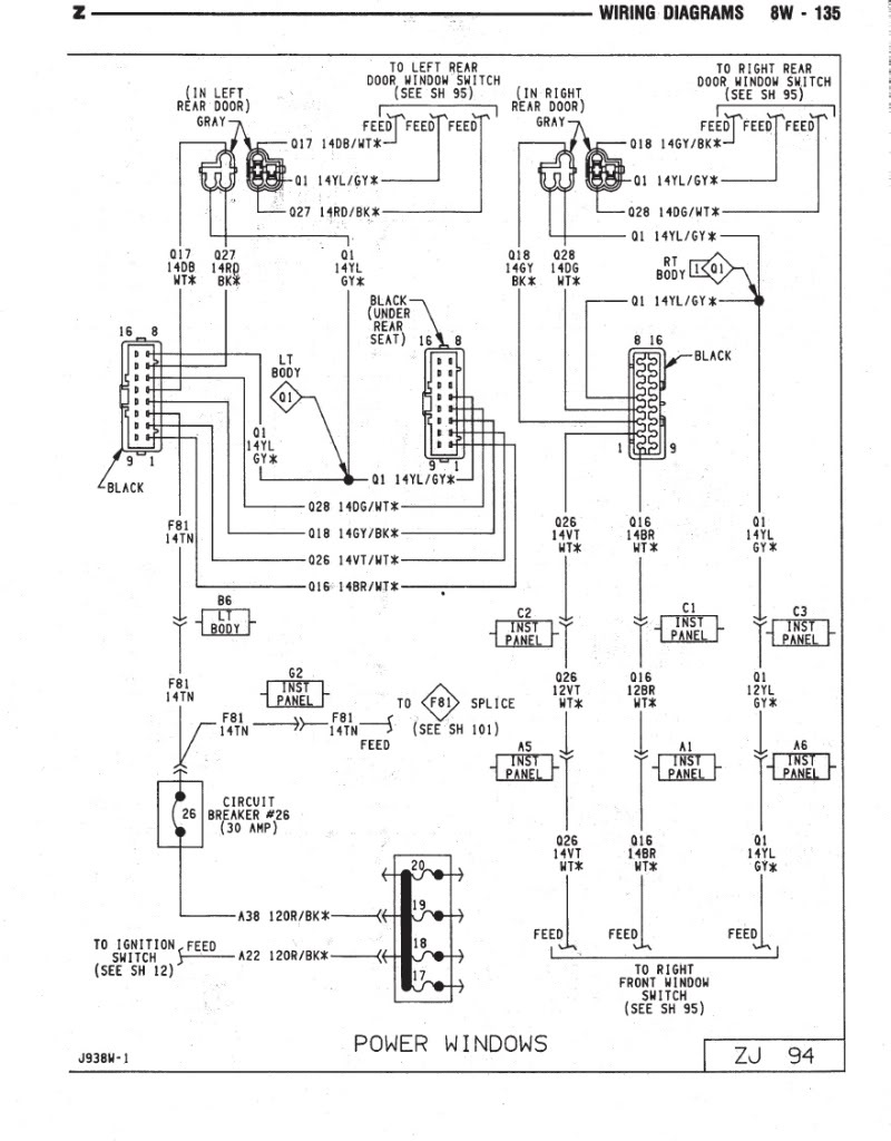 window switch - wiring diagram or info - Jeep Cherokee Forum  2003 Jeep Grand Cherokee Nns Wiring Diagram    Jeep Cherokee Forum