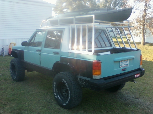 Jeep XJ Truck- roofrack/dogbox build-withrack.jpg