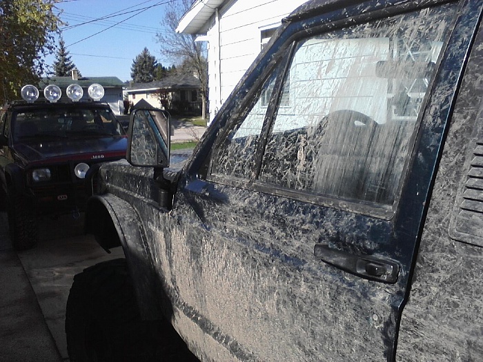 Wrangler mirrors on my Comanche - Jeep Cherokee Forum